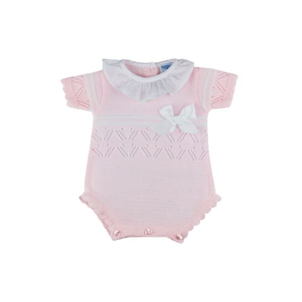 Picture of Sardon Girls Pink Knitted Romper