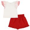 Picture of Monnalisa Girls Red Top & Short Set