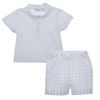Picture of Patachou Baby Boy Blue & White Check Top & Shorts
