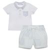 Picture of Patachou Baby Boys 2 Piece Blue Checked T-Shirt & Shorts
