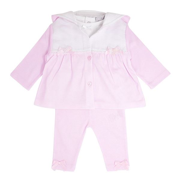 Picture of Blues Baby Girls Pink & White 3 Piece Tracksuit