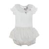 Picture of Patachou Baby Girls Grey & White Top & Knicker Set