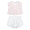 Picture of Tutto Piccolo Baby Girls Pink & White Top & Short Set