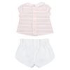 Picture of Tutto Piccolo Baby Girls Pink & White Top & Short Set