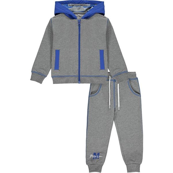 Picture of Mitch & Son Boys 'Seaward' Grey Zip Tracksuit