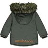Picture of Mitch & Son Boys 'Mcalpine' Khaki Green Coat with Faux Fur