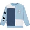 Picture of Mitch & Son Boys 'Piccadily' Blue Colour Block Tracksuit