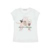 Picture of Monnalisa Girls Cream '3 Girl' T-shirt