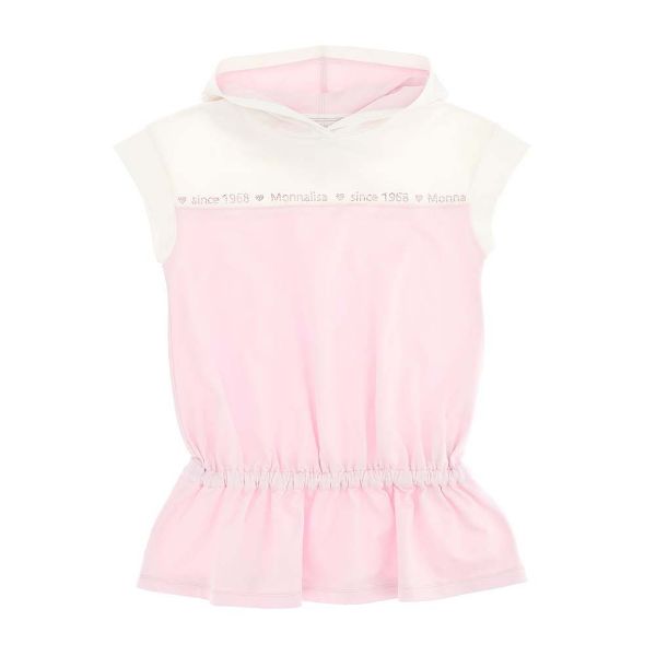 Picture of Monnalisa Girls Pink Hooded Dress