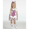 Picture of A Dee Girls 2 Piece Teddy White Short Set