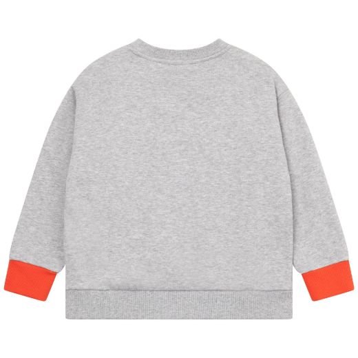 Picture of Kenzo Boys Grey And Multi Logo Sweatshirt