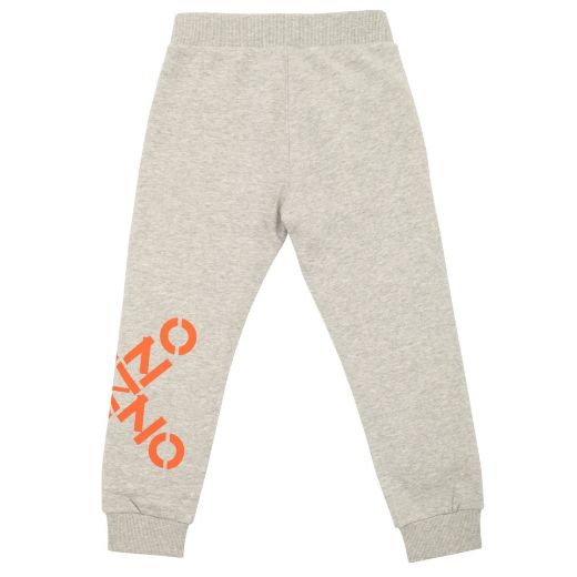 Picture of Kenzo Boys Grey And Orange Joggers