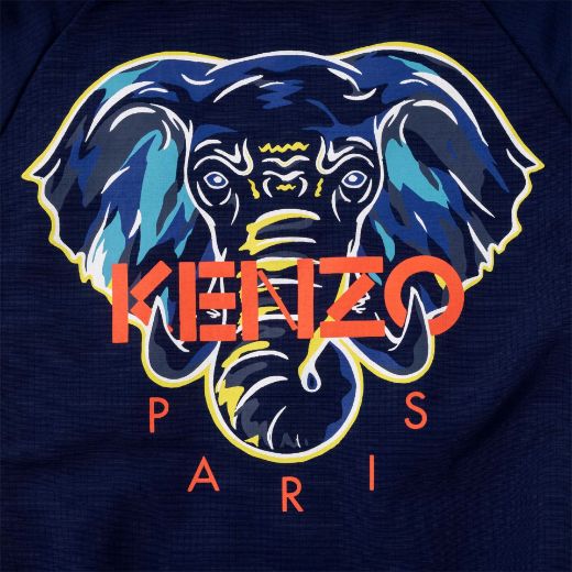 Picture of Kenzo Boys Navy Elephant Zip Up Tracksuit Jacket