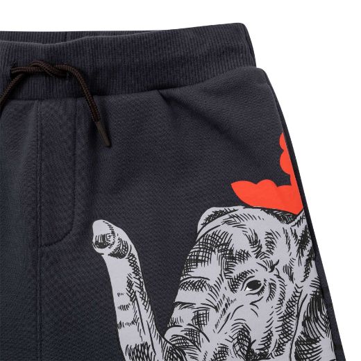 Picture of Kenzo Boys Dark Grey Printed Joggers