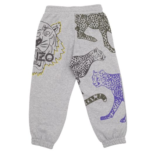 Picture of Kenzo Boys Grey Printed Joggers