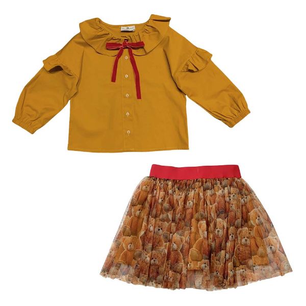 Picture of Raspberry Plum Girls 'Teddy' 2 Piece Skirt Set