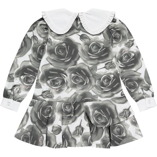 Picture of A Dee Girls 'Trudy' Grey Rose Print Dress