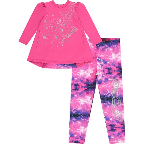 Picture of A Dee Girls 'Spirit' Pink Galaxy Legging Set