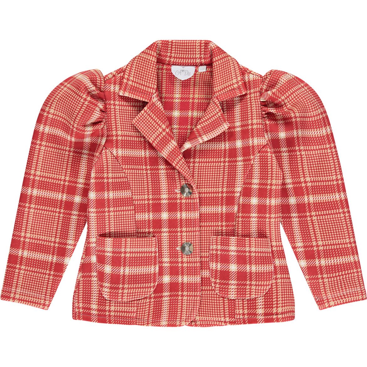 Picture of A Dee Girls 'Morgan' Red Check Blazer