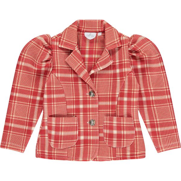 Picture of A Dee Girls 'Morgan' Red Check Blazer
