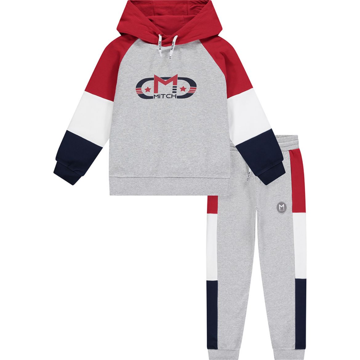 Picture of Mitch Boys 'Treviso' Grey Hoody Tracksuit