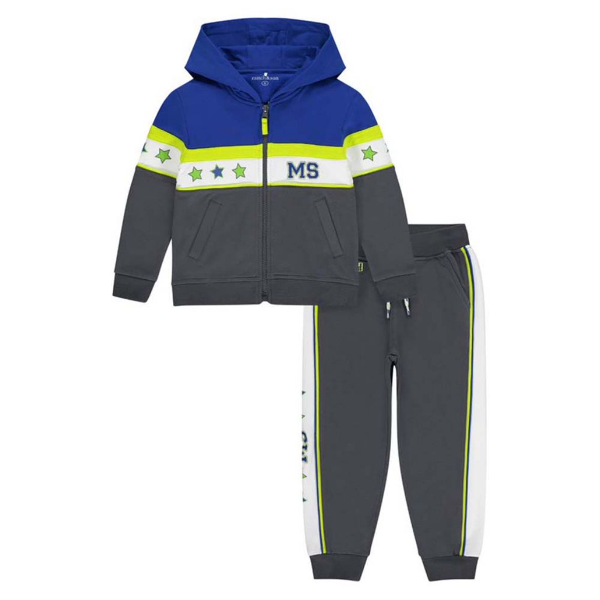 Picture of Mitch & Son Boys 'Gunner' Colour Block Zip Up Tracksuit
