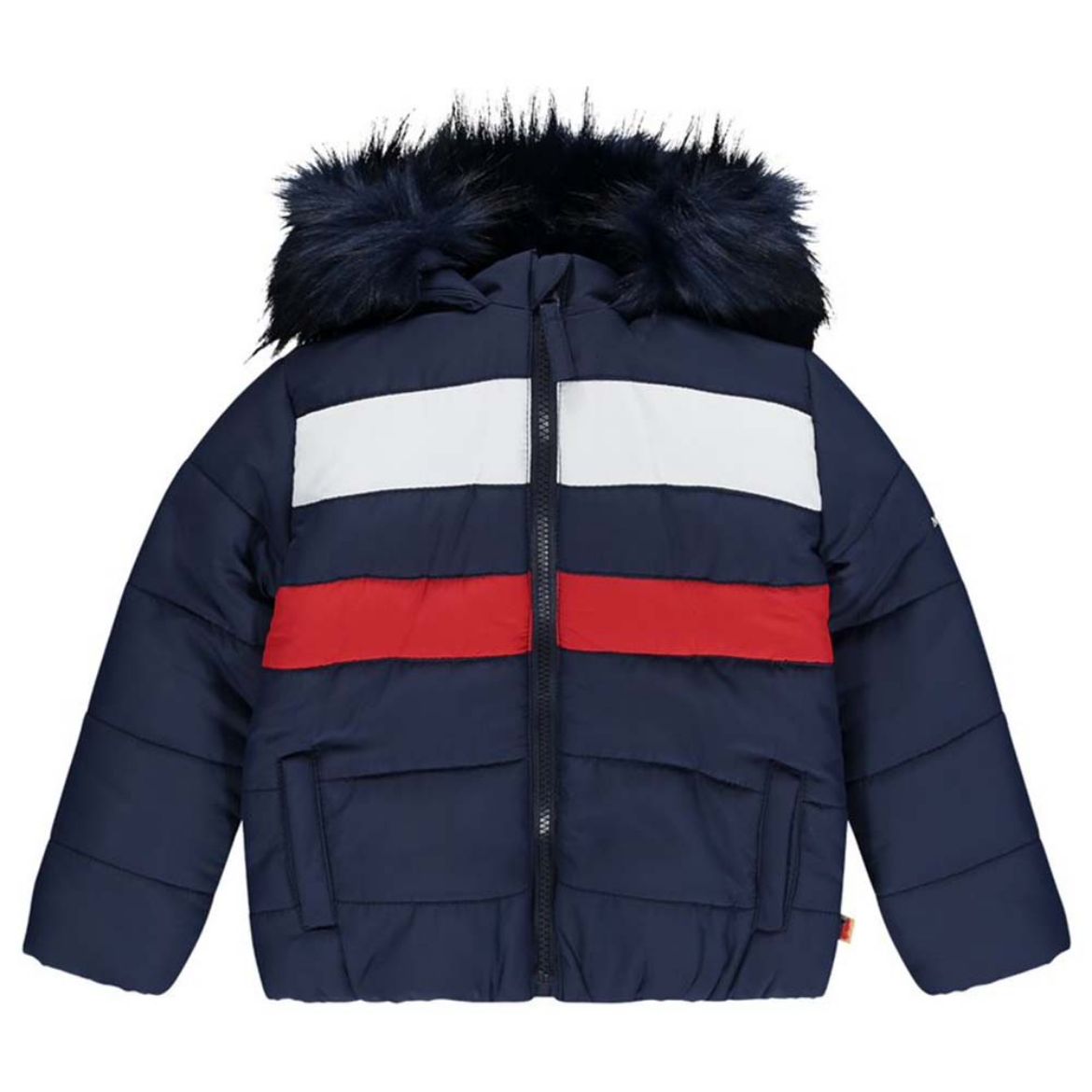 Picture of Mitch & Son Boys 'Freddie' Navy Coat With Faux Fur