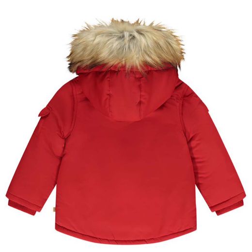 Picture of Mitch & Son Boys 'Findlay' Red Coat With Faux Fur