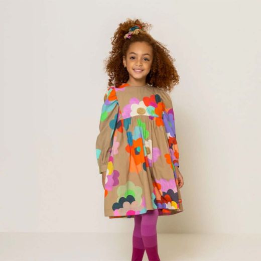 Picture of Oilily Girls Davina Gold Flower Dress