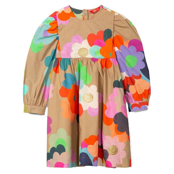 Picture of Oilily Girls Davina Gold Flower Dress