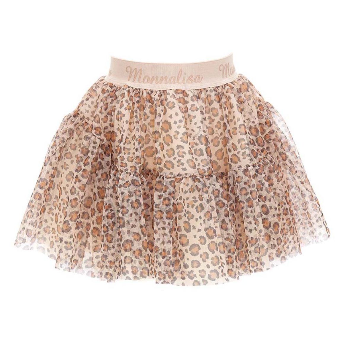 Picture of Monnalisa Girls Leopard Pattern Tulle Skirt