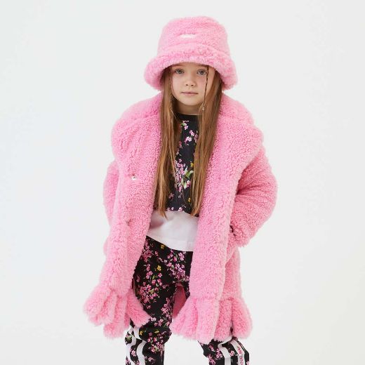 Picture of Monnalisa Girls Pink Fur Coat