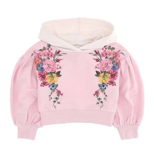 Picture of Monnalisa Girls Pink Flower Hoody