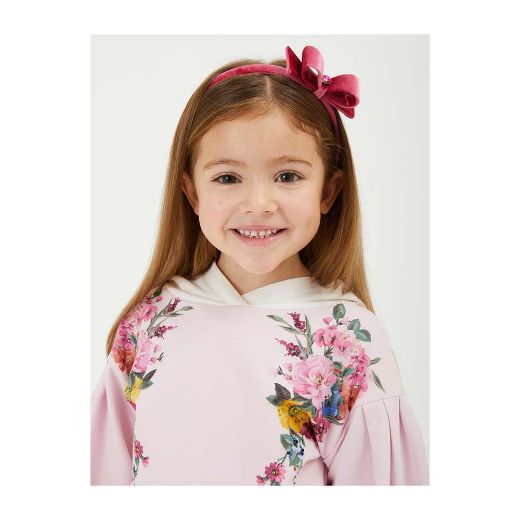 Picture of Monnalisa Girls Pink Flower Hoody