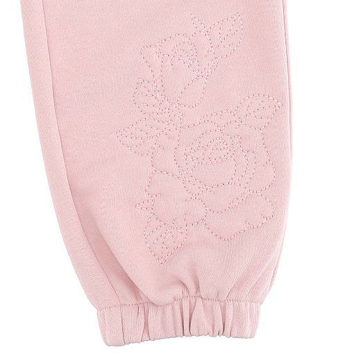 Picture of Monnalisa Girls Pink Rose Stitched Joggers