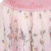 Picture of Monnalisa Girls Floral Pink Tulle Skirt