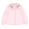 Picture of Monnalisa Girls Pink Floral Neck Shirt