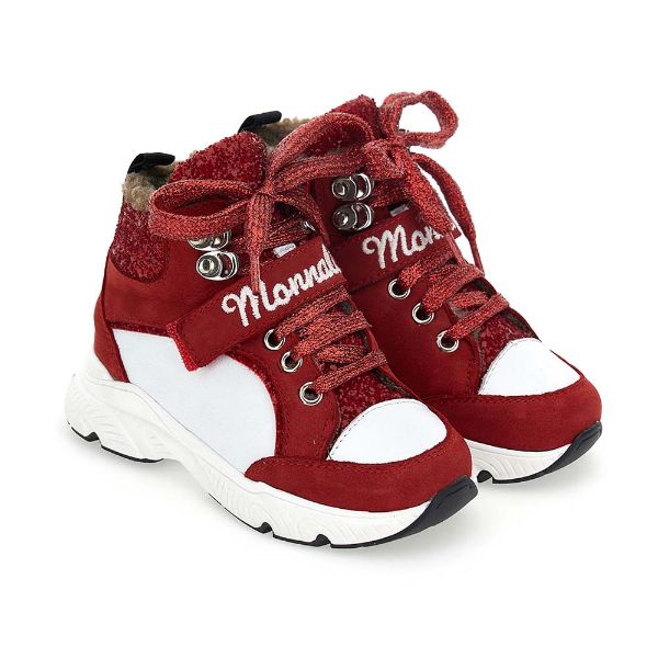 Picture of Monnalisa Girls Red High Top Trainers