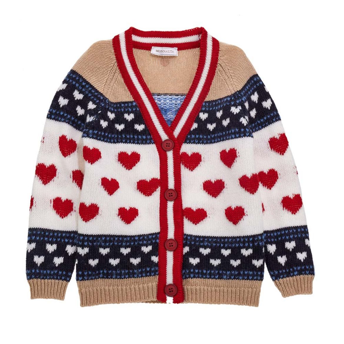 Picture of Monnalisa Girls Knitted Heart Cardigan