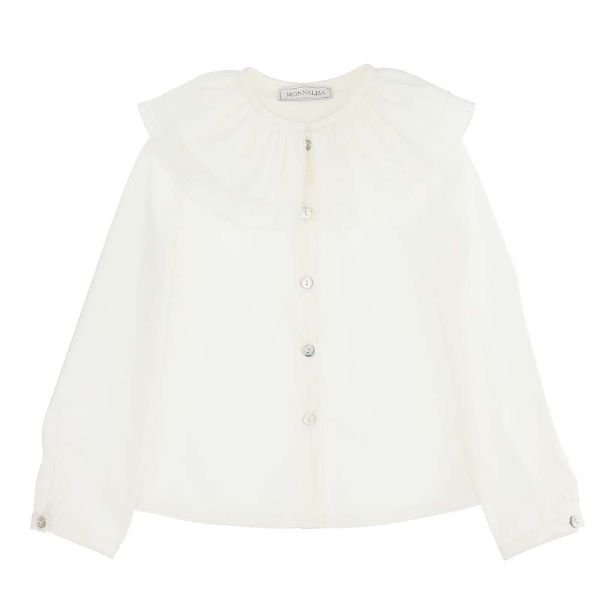 Picture of Monnalisa White Poplin Shirt