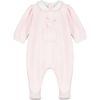 Picture of Emile Et Rose Baby Girls Pink Velour 'Curran' Babygrow