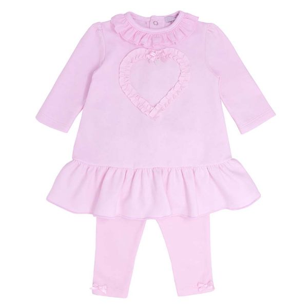 Picture of Blues Baby Girls Pink Heart Frill Legging Set