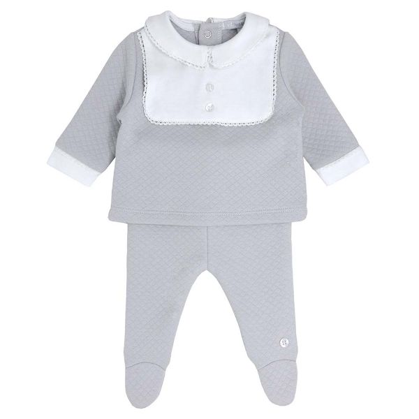 Picture of Blues Baby Boys Grey Two Piece Set With Feet