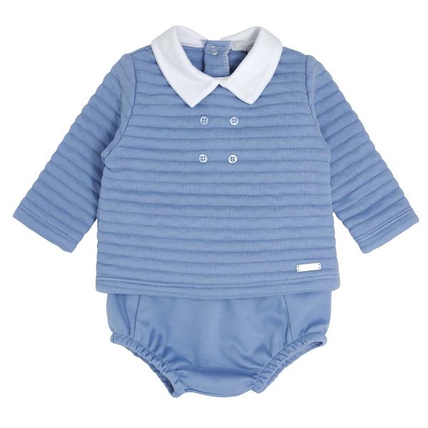Picture of Blues Baby Boys Dark Blue Jam Pants Set