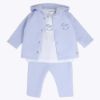Picture of Blues Baby Boys Pale Blue Rocking Horse Three Piece Tracksuit