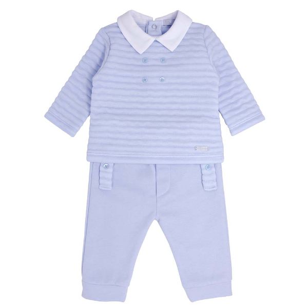 Picture of Blues Baby Pale Blue Ribbed Two Piece Set