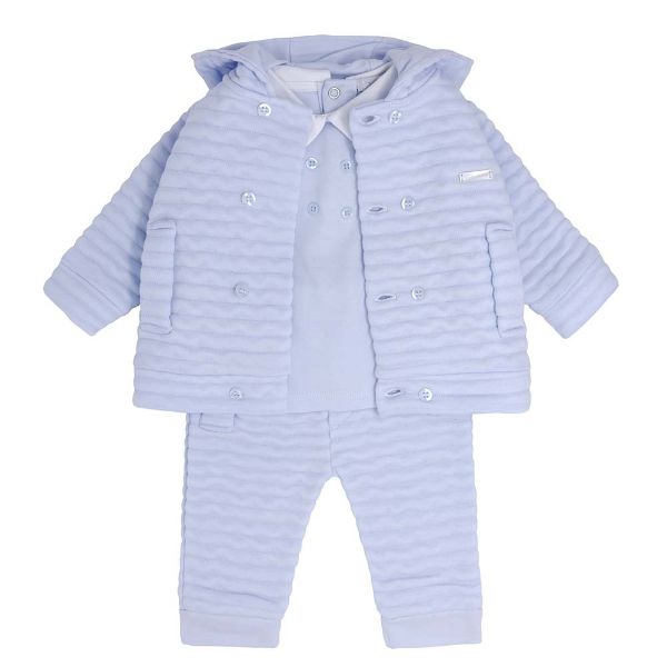 Picture of Blues Baby Boys Pale Blue Three Piece Tracksuit