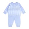 Picture of Blues Baby Boys Pale Blue Knitted Jacquard Two Piece Set