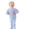 Picture of Blues Baby Boys Pale Blue Chunky Rib Two Piece Set