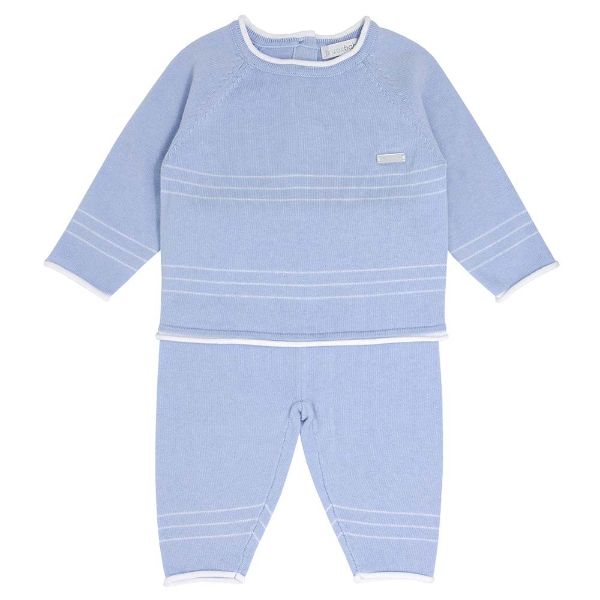 Picture of Blues Baby Pale Blue Knitted Round Neck Two Piece Set
